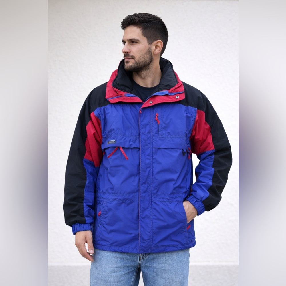 Vintage Columbia Gizzmo 3-in-1 Ski Jacket Mens M Blue Red Black‎ Interchange